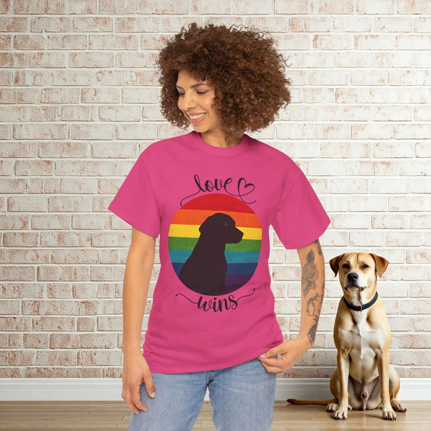 Rainbow Dog Tee, Pet Lover Gift, Equality T-Shirt, Love Wins Unisex T-shirt, Sweatshirt, Hoodie, Long Sleeve Tee - T-Shirt, Sweatshirt, Hoodie