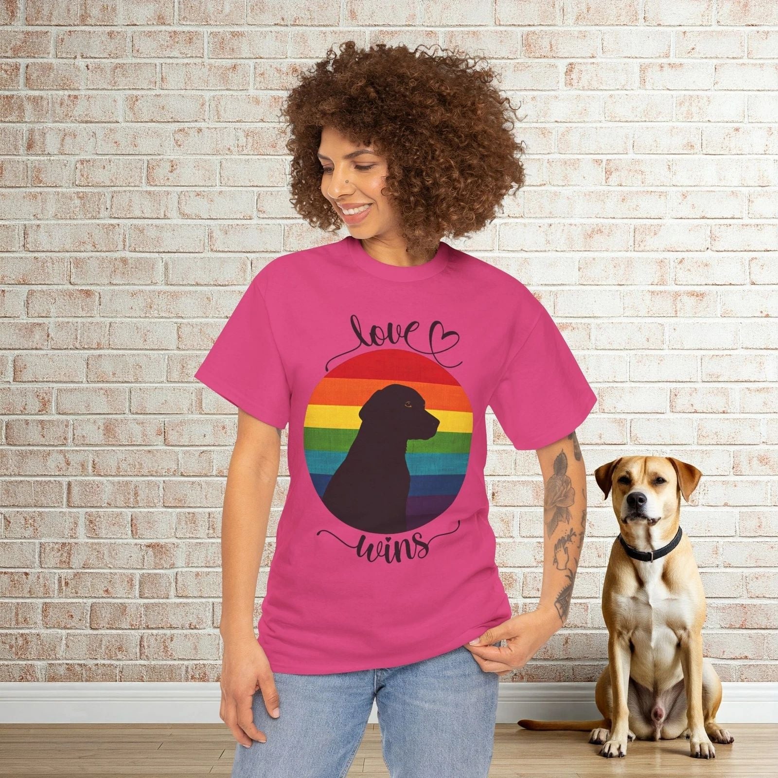 Rainbow Dog Tee, Pet Lover Gift, Equality T-Shirt, Love Wins Unisex T-shirt, Sweatshirt, Hoodie, Long Sleeve Tee - T-Shirt, Sweatshirt, Hoodie