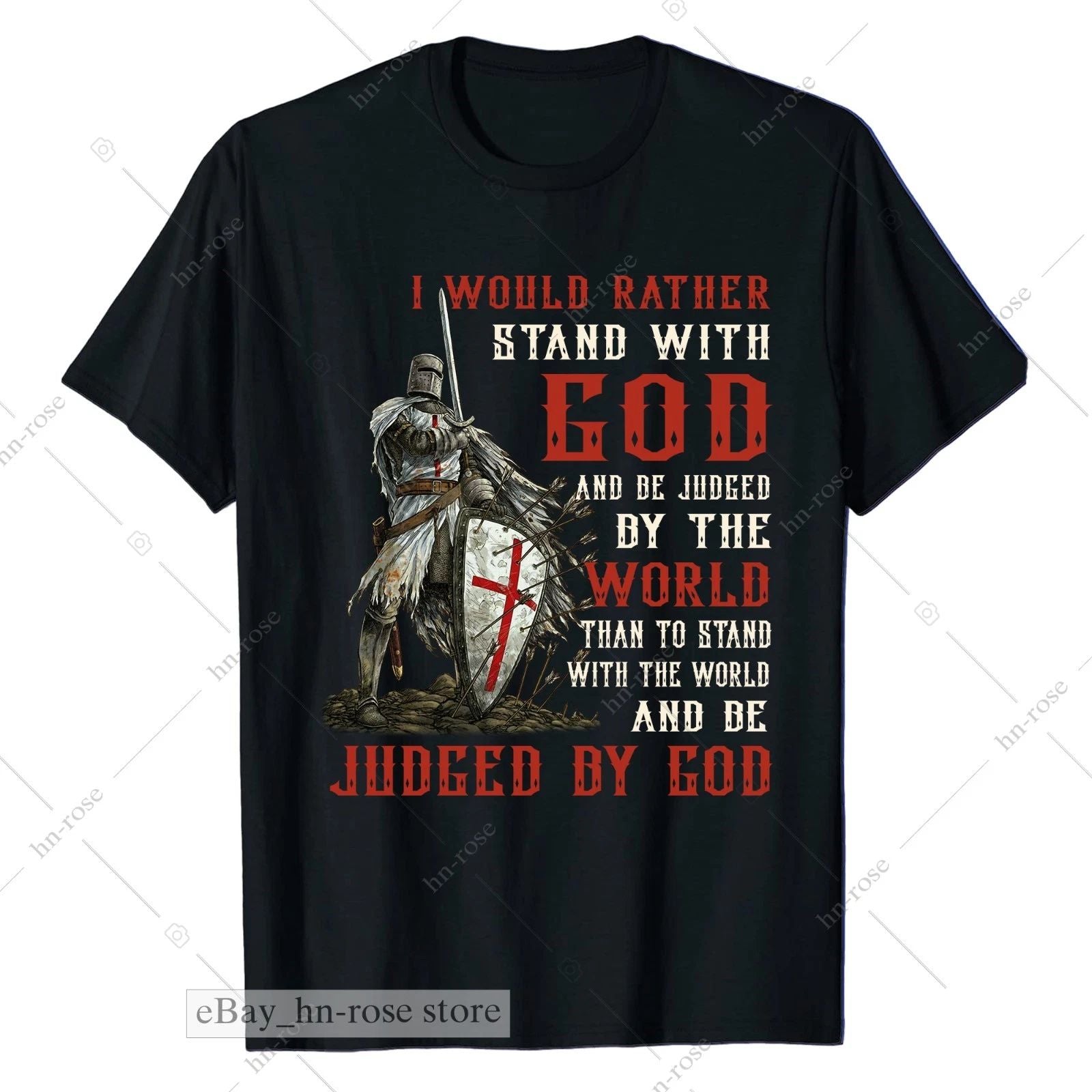 Christian Warrior T Shirt Armor of God Knight Templar Cross Faith Crusader Gift Unisex T-shirt, Sweatshirt, Hoodie, Long Sleeve Tee - T-Shirt, Sweatshirt, Hoodie