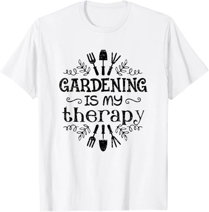Vintage Retro Gardening Is My Therapy Funny Plant Lover T-Shirt Unisex T-shirt, Sweatshirt, Hoodie, Long Sleeve Tee - T-Shirt, Sweatshirt, Hoodie
