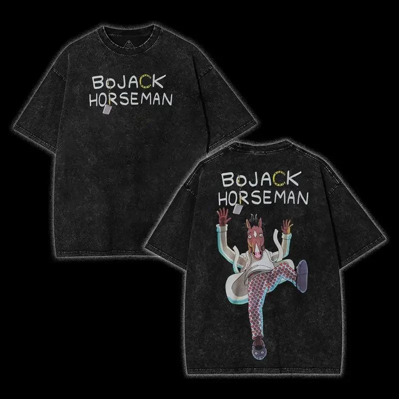 BoJack Horseman Vintage T-Shirt, Adult Animation Graphic Tee, Cartoon Dou Unisex T-shirt, Sweatshirt, Hoodie, Long Sleeve Tee - T-Shirt, Sweatshirt, Hoodie