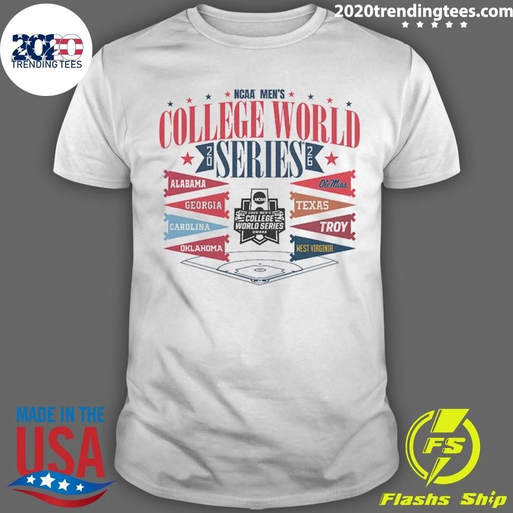 NCAA Mens College World Series Field 2026 Shirt Unisex T-shirt, Sweatshirt, Hoodie, Long Sleeve Tee - T-Shirt, Sweatshirt, Hoodie