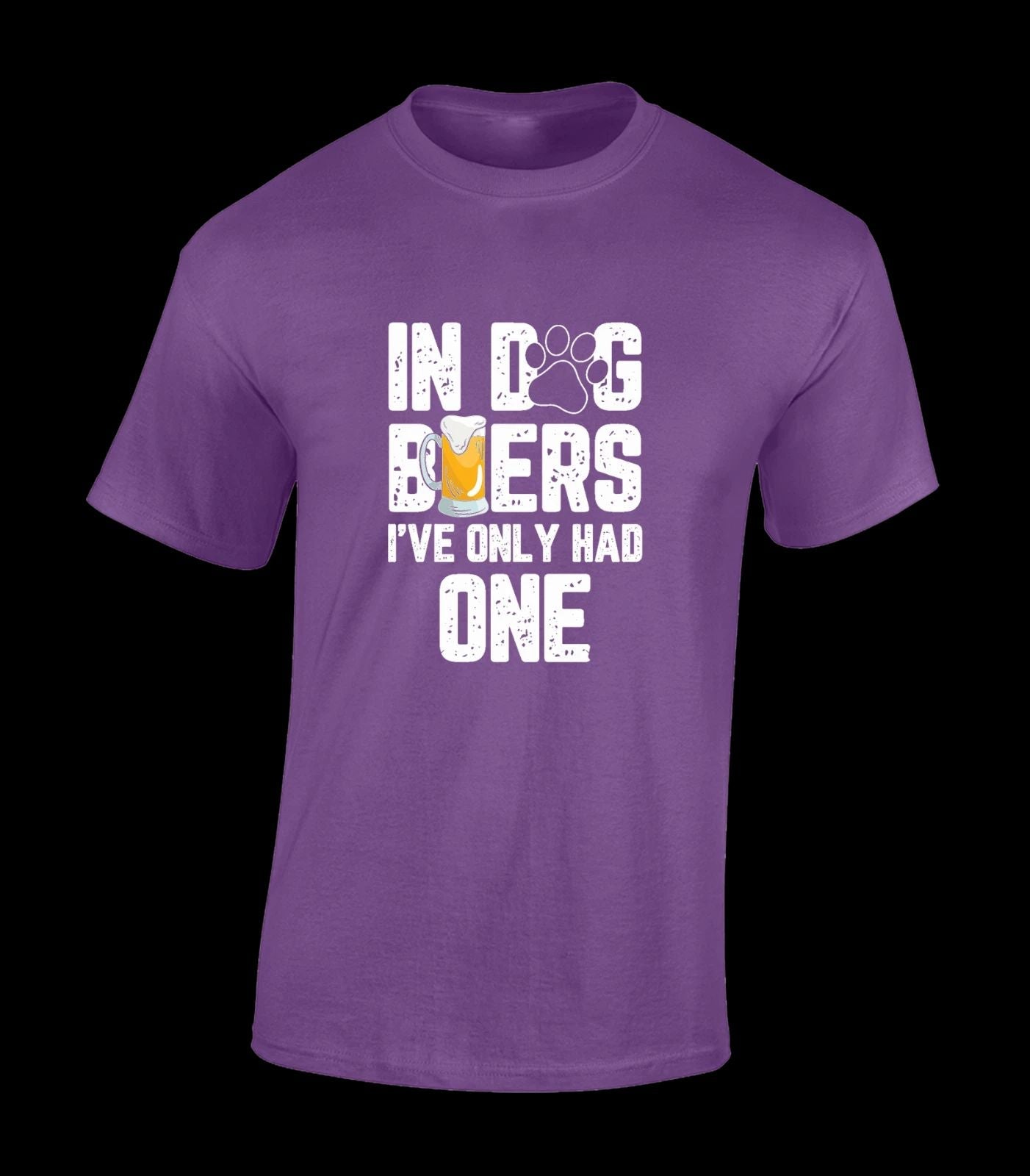 IN DOG BEERS I'VE HAD ONE MENS T SHIRT FUNNY JOKE ANIMAL LOVER DRINKING GIFT TOP Unisex T-shirt, Sweatshirt, Hoodie, Long Sleeve Tee - T-Shirt, Sweatshirt, Hoodie