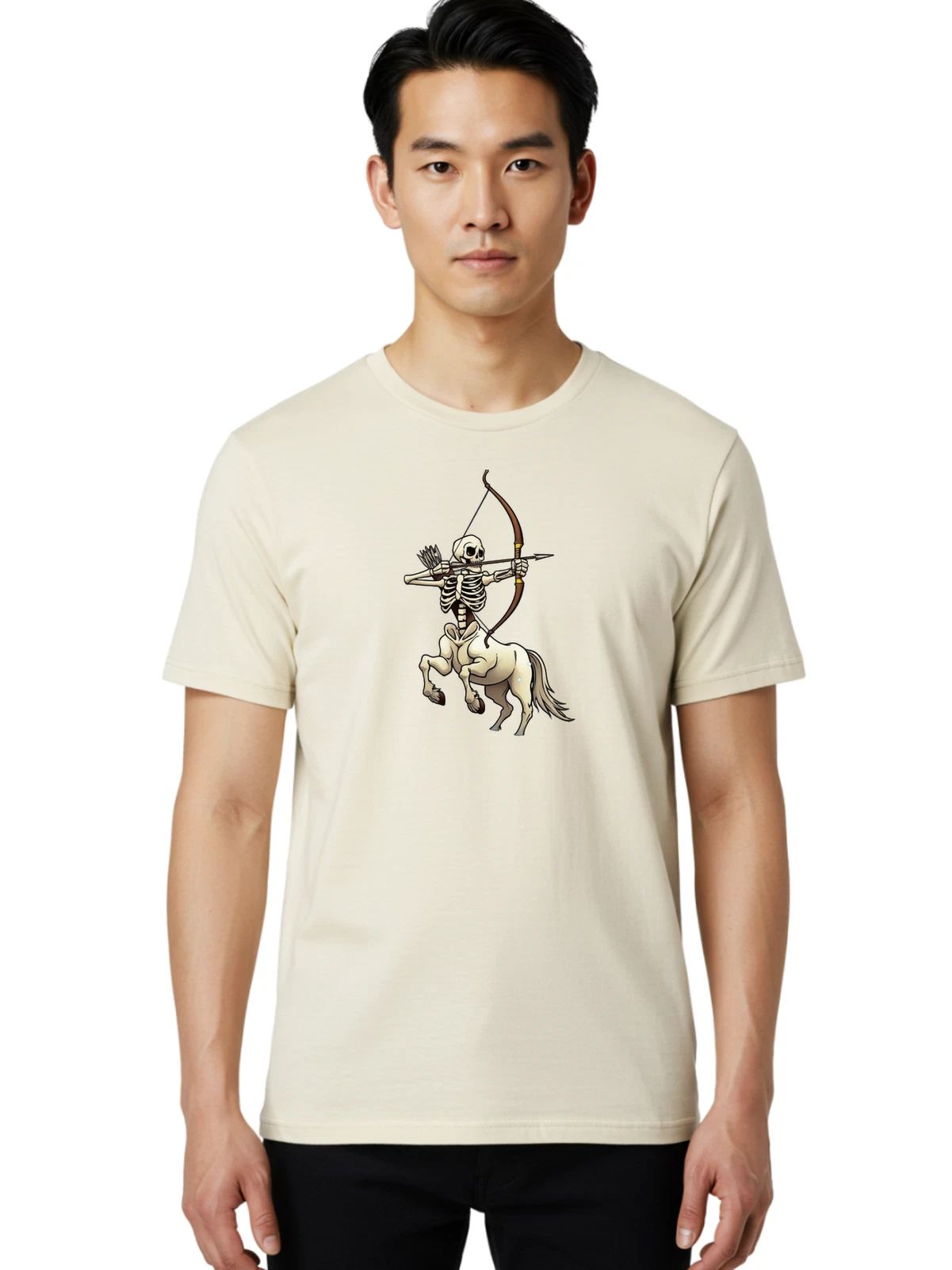 Sagittarius-Skeleton-1 Mens Graphic Tee, 100% Cotton, Casual Summer Wear Unisex T-shirt, Sweatshirt, Hoodie, Long Sleeve Tee - T-Shirt, Sweatshirt, Hoodie
