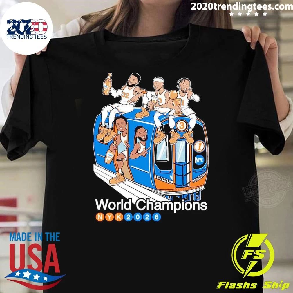 NY World Champions NYK 2026 Tee Shirt Unisex T-shirt, Sweatshirt, Hoodie, Long Sleeve Tee - T-Shirt, Sweatshirt, Hoodie