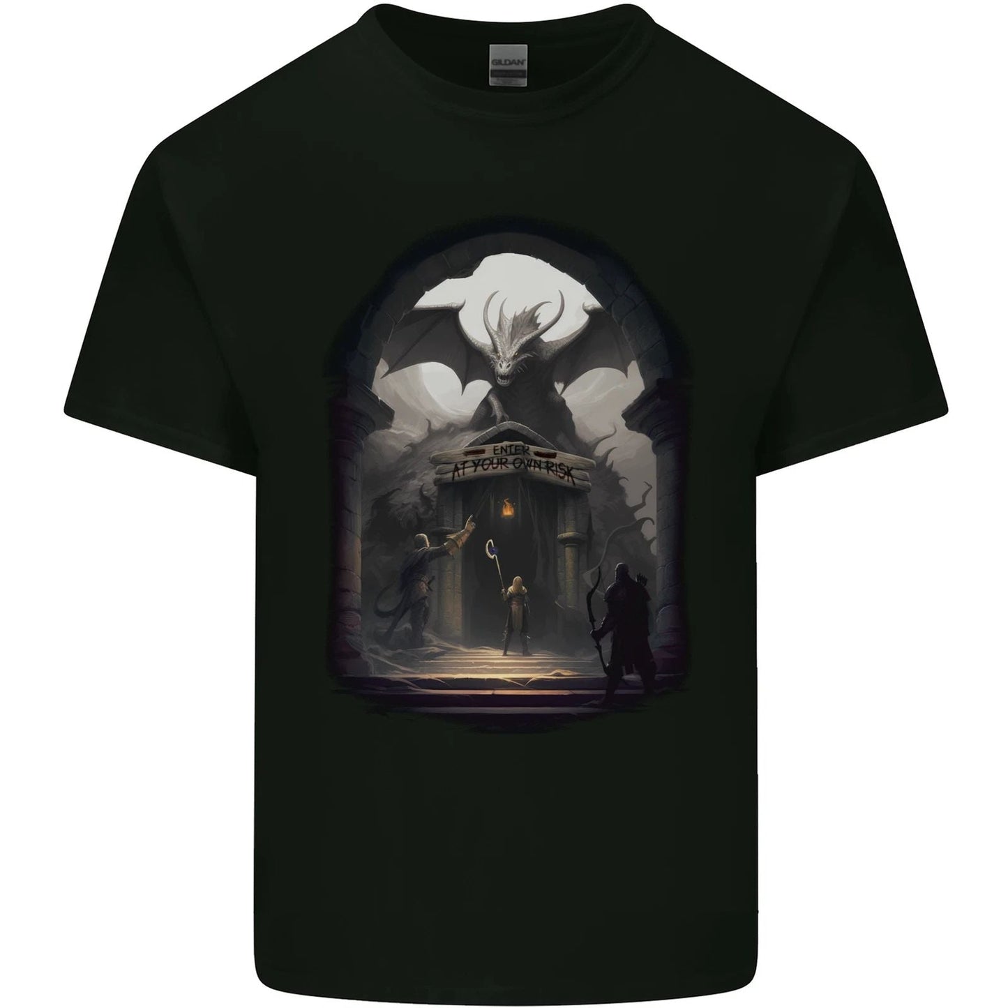 Dragon Cave Fantasy RPG Role Play Games Mens Cotton T-Shirt Tee Top Unisex T-shirt, Sweatshirt, Hoodie, Long Sleeve Tee - T-Shirt, Sweatshirt, Hoodie