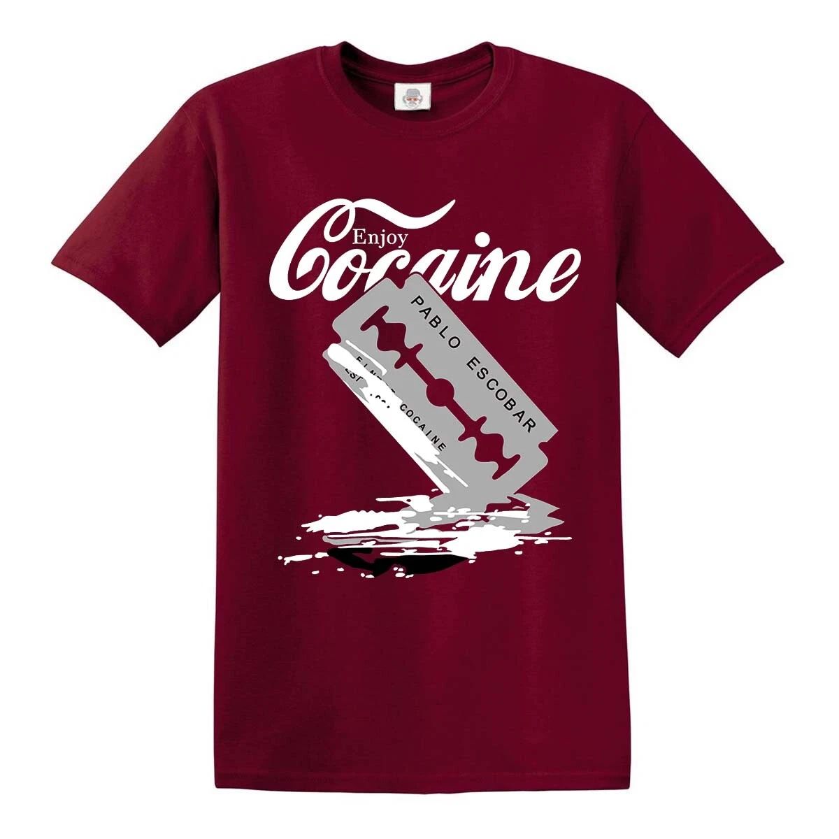 Enjoy Cocaine Drug T-Shirt Razor Blade Funny Party Gift Joke Novelty T shirt Tee Unisex T-shirt, Sweatshirt, Hoodie, Long Sleeve Tee - T-Shirt, Sweatshirt, Hoodie