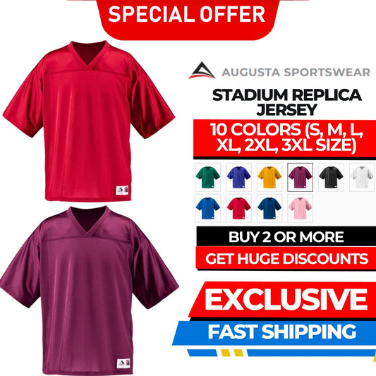 Augusta Sportswear 257 Men's 100% Polyester Stadium Replica Stylish Jersey Unisex T-shirt, Sweatshirt, Hoodie, Long Sleeve Tee - T-Shirt, Sweatshirt, Hoodie