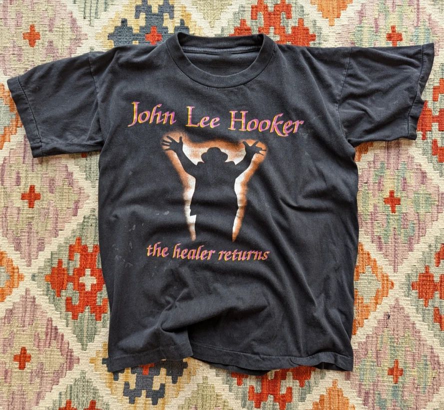 John Lee Hooker The Healer Vintage Concert Tour Band T-Shirt MC1537 Unisex T-shirt, Sweatshirt, Hoodie, Long Sleeve Tee - T-Shirt, Sweatshirt, Hoodie