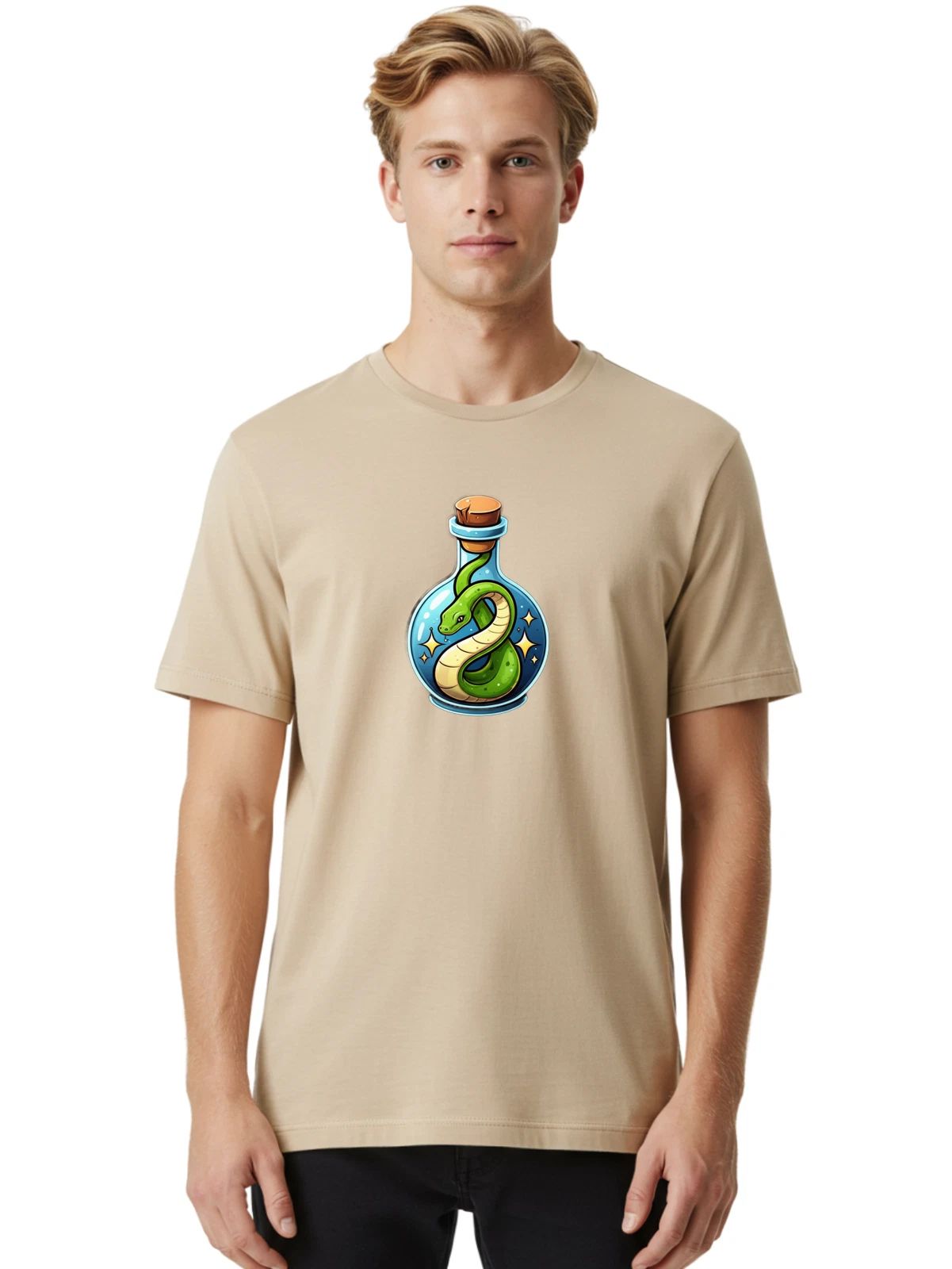 Snake-In-Bottle-7 Mens Graphic Tee, 100% Cotton, Casual Summer Wear Unisex T-shirt, Sweatshirt, Hoodie, Long Sleeve Tee - T-Shirt, Sweatshirt, Hoodie