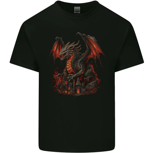 A Fierce Fantasy Dragon Mens Cotton T-Shirt Tee Top Unisex T-shirt, Sweatshirt, Hoodie, Long Sleeve Tee - T-Shirt, Sweatshirt, Hoodie