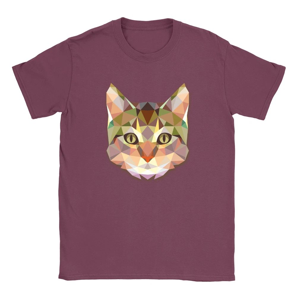 Geometric Cat Mens T-Shirt Crazy Cat Lover Cool Top Gift Unisex T-shirt, Sweatshirt, Hoodie, Long Sleeve Tee - T-Shirt, Sweatshirt, Hoodie