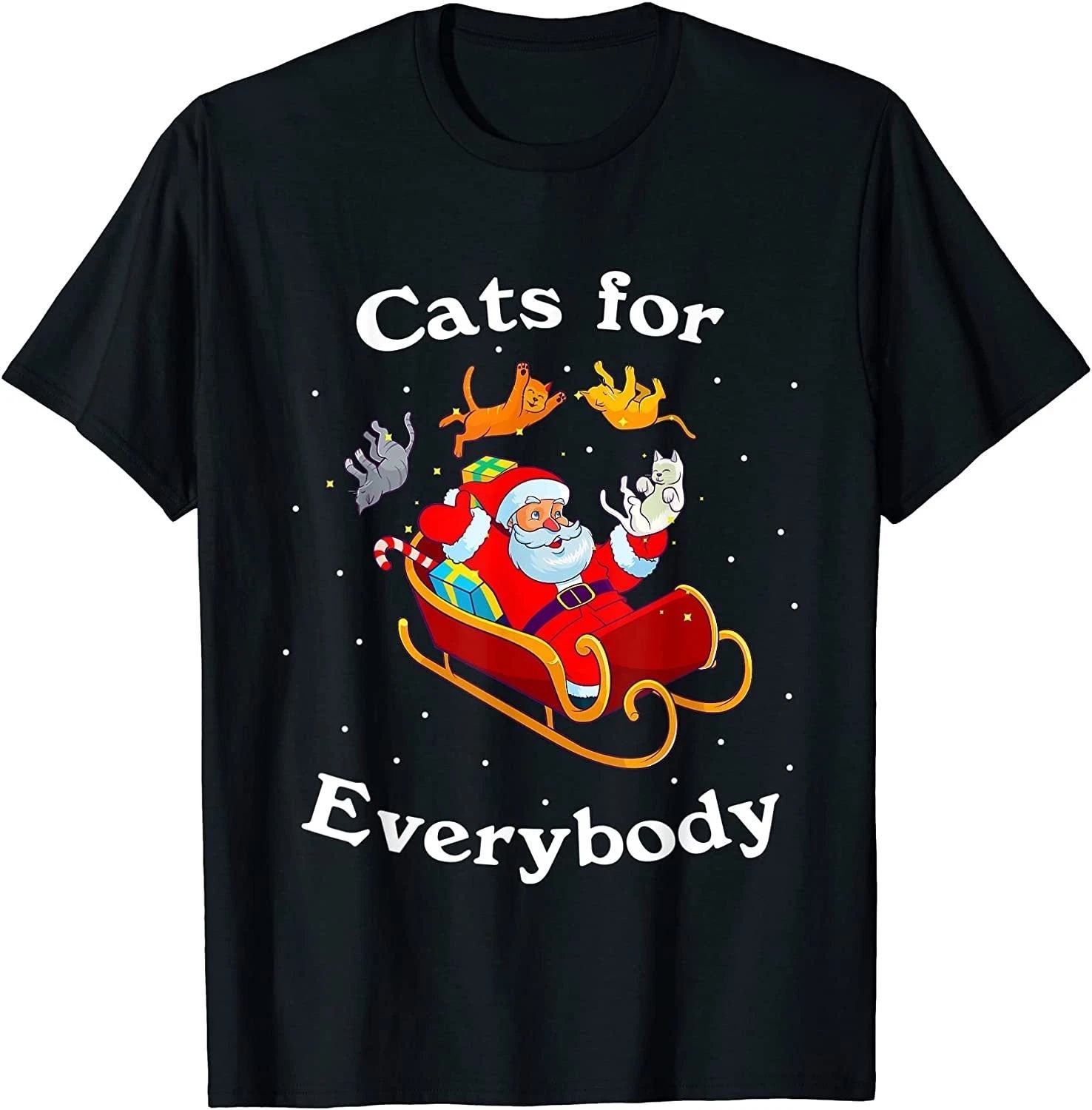 NEW Cats for Everybody Christmas Cat Lover Gift T-Shirt - MADE IN USA Unisex T-shirt, Sweatshirt, Hoodie, Long Sleeve Tee - T-Shirt, Sweatshirt, Hoodie