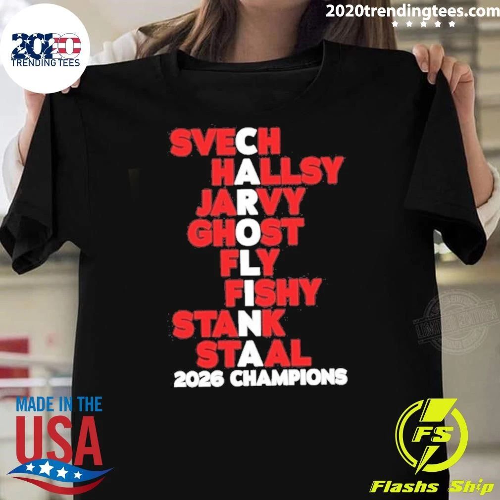 Carolina Hurricanes Players Names 2026 Stanley Cup Champions Shirt Unisex T-shirt, Sweatshirt, Hoodie, Long Sleeve Tee - T-Shirt, Sweatshirt, Hoodie