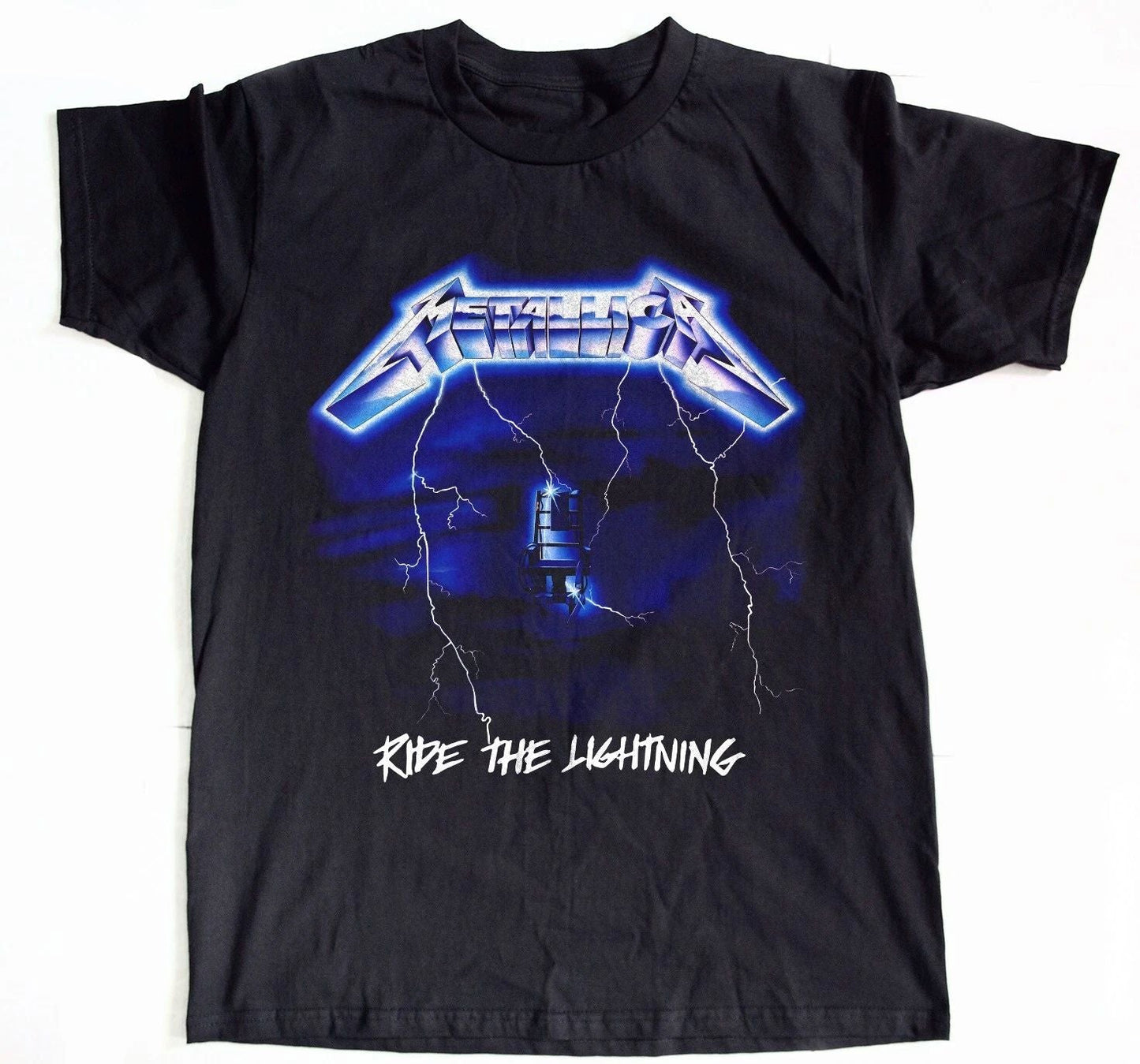 METALLICA - Ride the Lightning Album Retro 80s Rock Music T-shirt Size S-5XL Unisex T-shirt, Sweatshirt, Hoodie, Long Sleeve Tee - T-Shirt, Sweatshirt, Hoodie