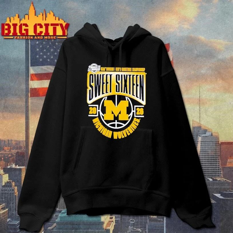 Michigan Wolverines 2026 NCAA Men's Tournament March - Adult & Kids T-Shirts, Sweatshirts & Hoodies apparel design preview 2