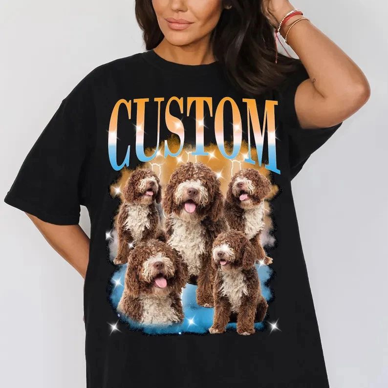 Custom Photo Dog Face Comfort Tee Personalized Pet Lover Shirt Unisex T-shirt, Sweatshirt, Hoodie, Long Sleeve Tee - T-Shirt, Sweatshirt, Hoodie