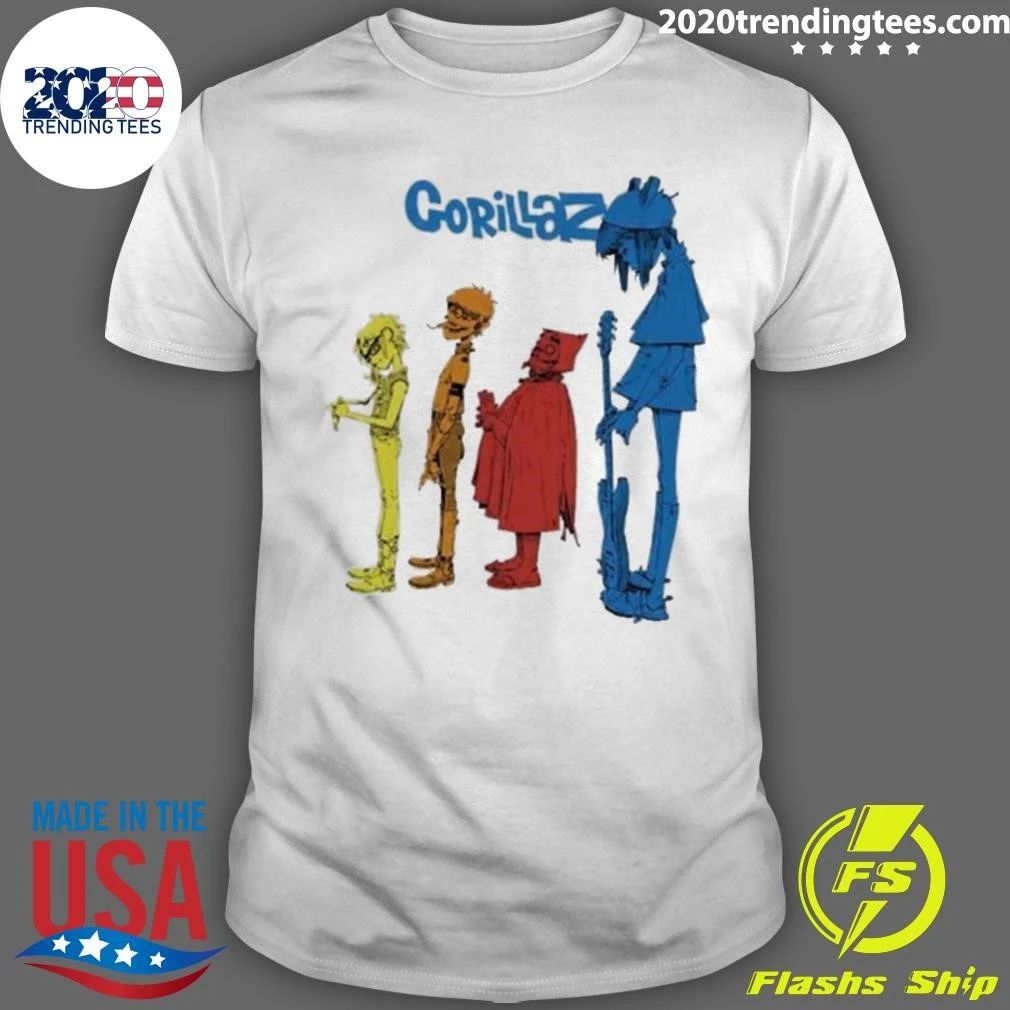Rock Band Gorillaz Tottenham Stadium Graphic Art Shirt Unisex T-shirt, Sweatshirt, Hoodie, Long Sleeve Tee - T-Shirt, Sweatshirt, Hoodie