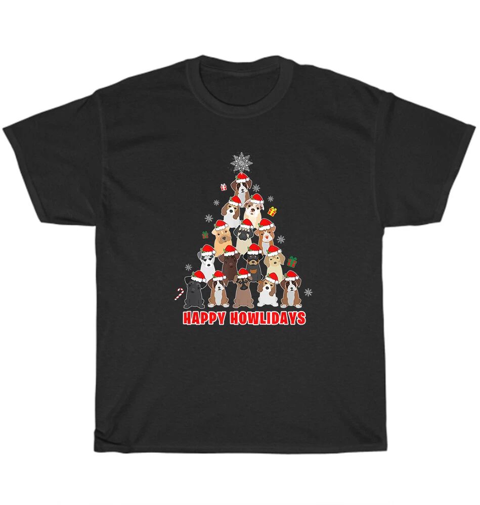 Dog Christmas Tree Happy Howlidays T-Shirt Dogs Pet Puppy Lover Xmas Unisex Gift Unisex T-shirt, Sweatshirt, Hoodie, Long Sleeve Tee - T-Shirt, Sweatshirt, Hoodie