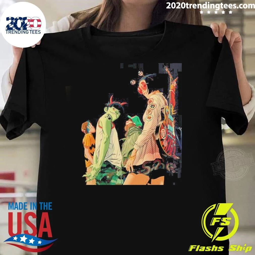 Gorillaz Tottenham London On 20 June 2026 Jumbo Band Portrait Art Shirt Unisex T-shirt, Sweatshirt, Hoodie, Long Sleeve Tee - T-Shirt, Sweatshirt, Hoodie
