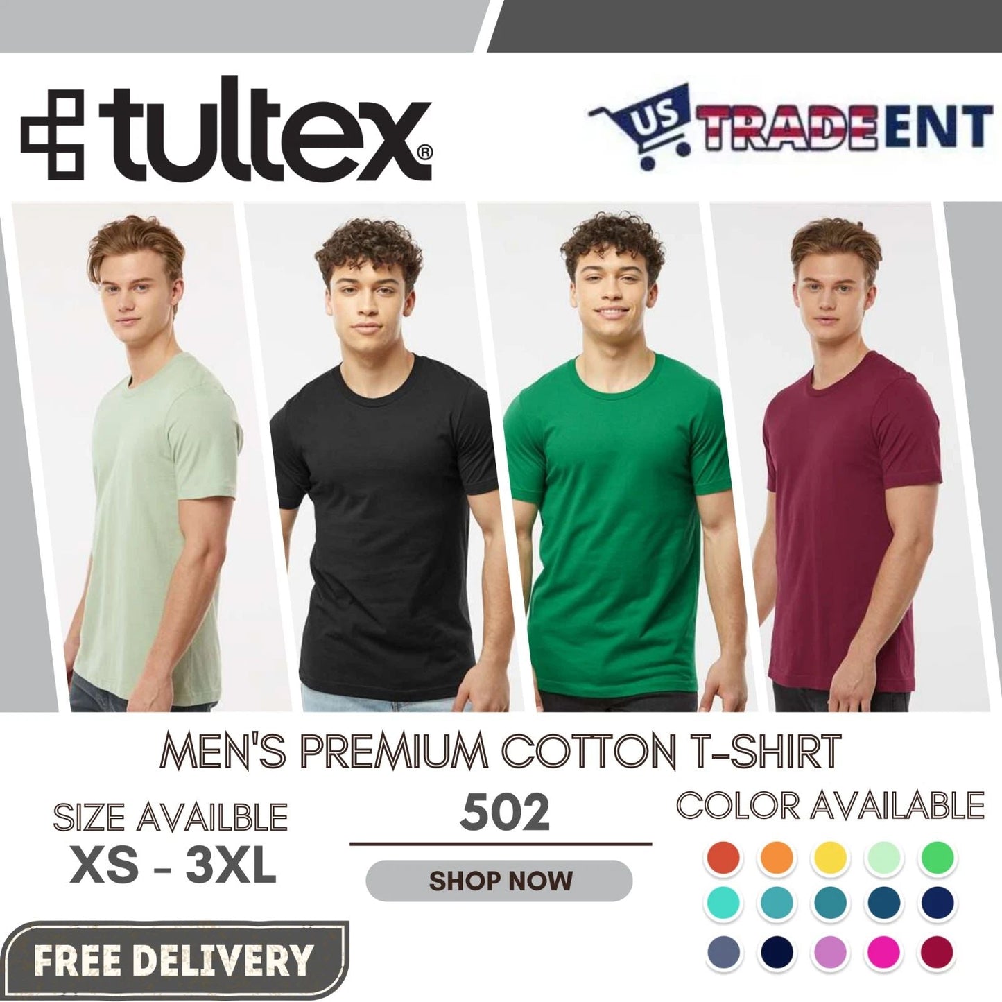 Tultex 502 Mens Short Sleeve Classic Premium fitted Cotton T-Shirt Unisex T-shirt, Sweatshirt, Hoodie, Long Sleeve Tee - T-Shirt, Sweatshirt, Hoodie