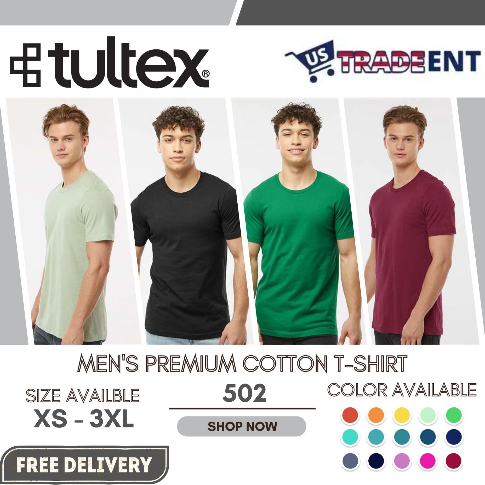 Tultex 502 Mens Short Sleeve Classic Premium fitted Cotton T-Shirt Unisex T-shirt, Sweatshirt, Hoodie, Long Sleeve Tee - T-Shirt, Sweatshirt, Hoodie