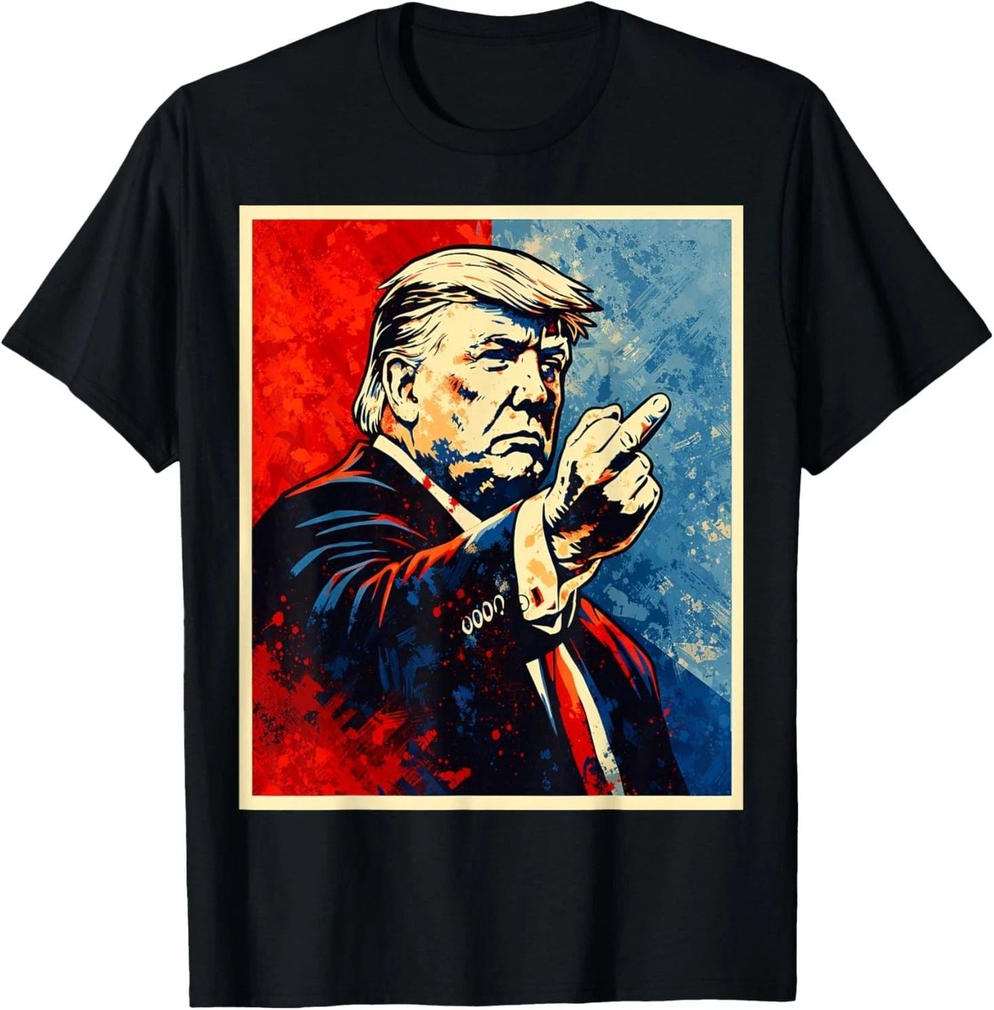 Trump Middle Finger 2026 Meme Vintage Funny T-Shirt Unisex T-shirt, Sweatshirt, Hoodie, Long Sleeve Tee - T-Shirt, Sweatshirt, Hoodie