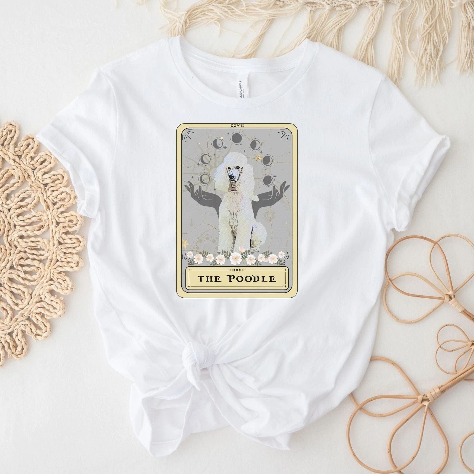White Poodle Tarot Card Shirt Dog Lover Unisex T-shirt, Sweatshirt, Hoodie, Long Sleeve Tee - T-Shirt, Sweatshirt, Hoodie