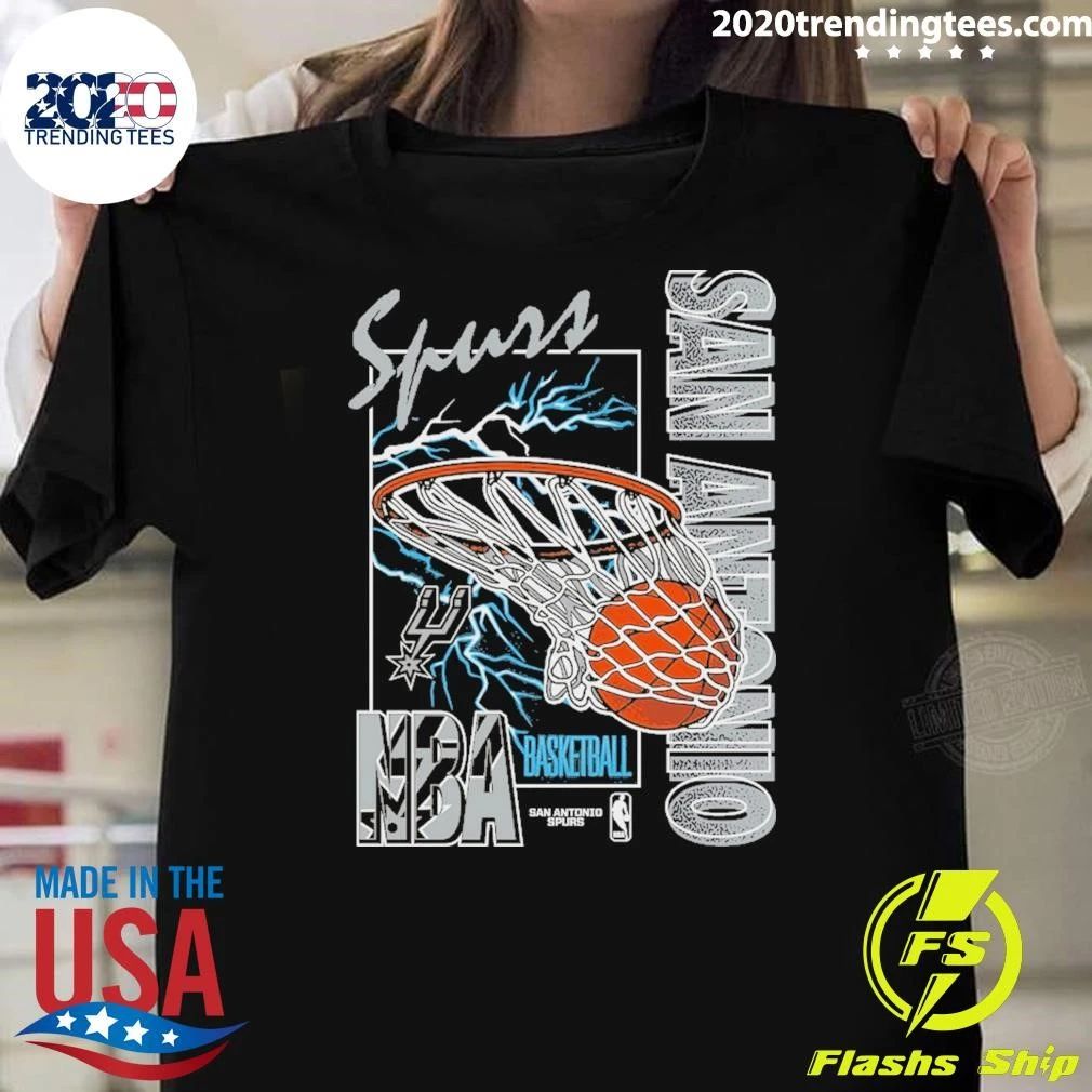 Western Conference Champs San Antonio Spurs Mitchell & Ness Lightning Swish Shirt Unisex T-shirt, Sweatshirt, Hoodie, Long Sleeve Tee - T-Shirt, Sweatshirt, Hoodie
