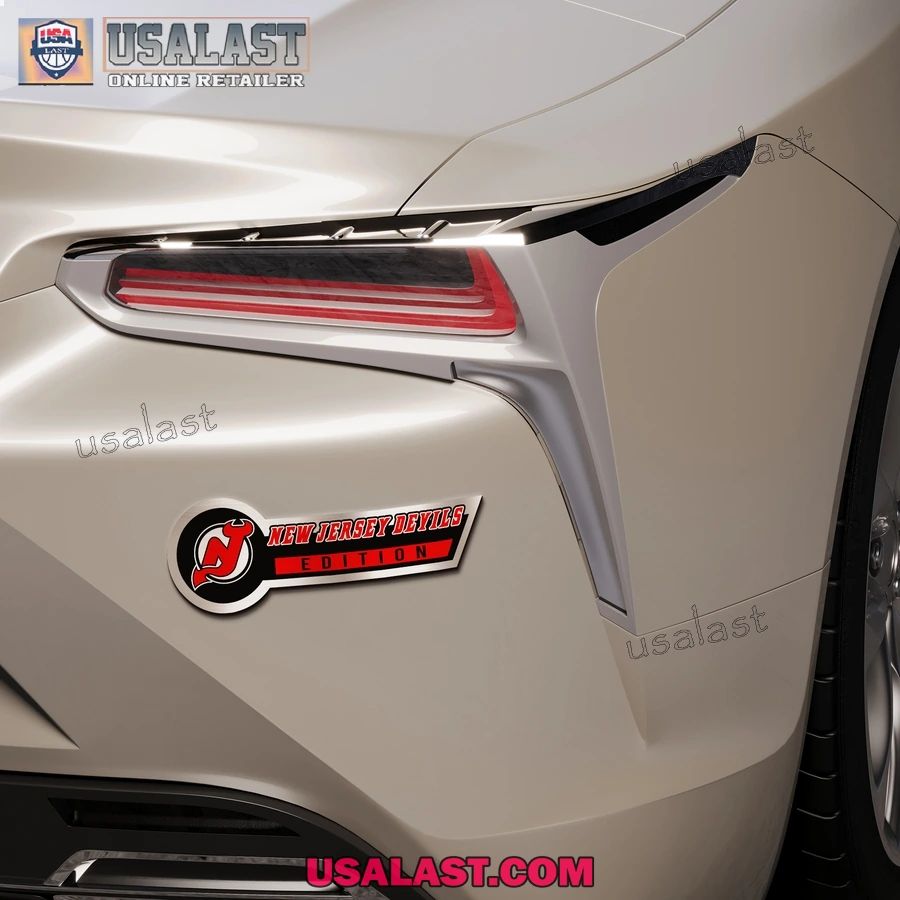 New Jersey Devils Edition 3D Engraved Car Name Emblem hockey jersey product view 3