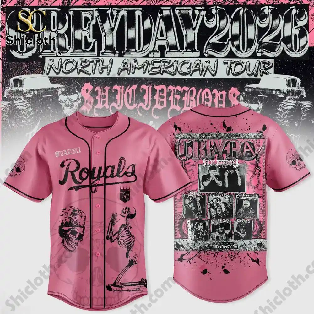 Kansas City Royals X $uicideboy$ Greyday 2026 – North American Tour Jersey baseball jersey product view 2
