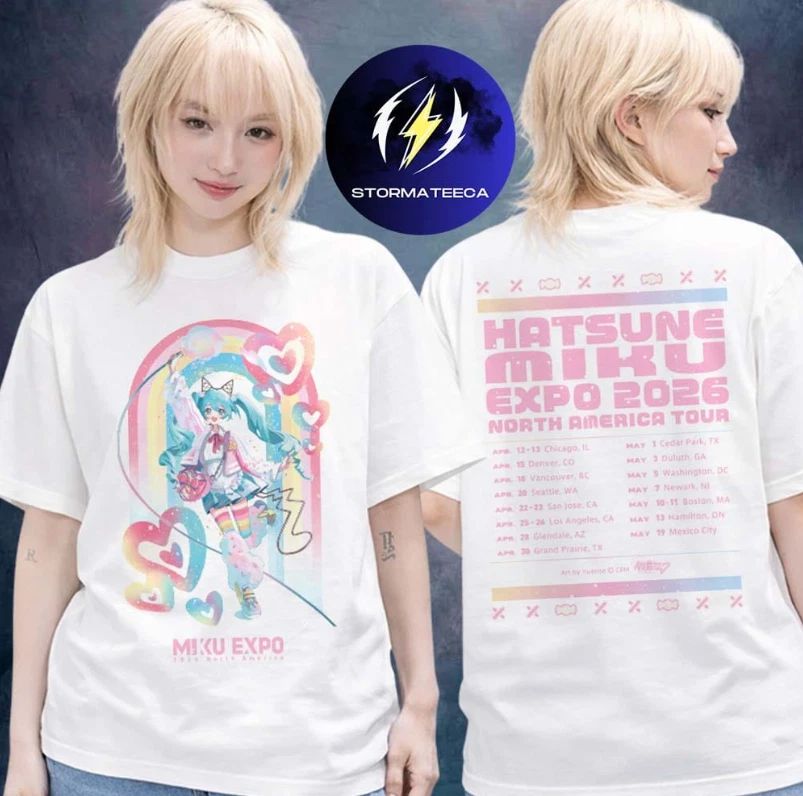 Miku Expo 2026 Merch Usa & Canada North American Tour Cotton Candy T-Shirt Unisex T-shirt, Sweatshirt, Hoodie, Long Sleeve Tee - T-Shirt, Sweatshirt, Hoodie