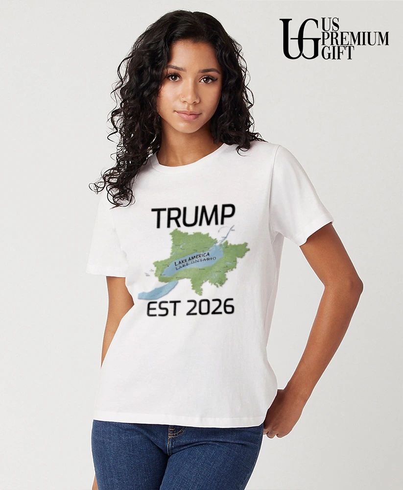 Trump Lake America Ontario Map Est 2026 - Adult & Kids T-Shirts, Sweatshirts & Hoodies apparel design preview 4