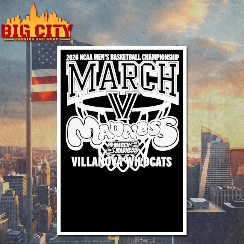 Villanova Wildcats 2026 NCAA Men's Championship March - Adult & Kids T-Shirts, Sweatshirts & Hoodies apparel design preview 4