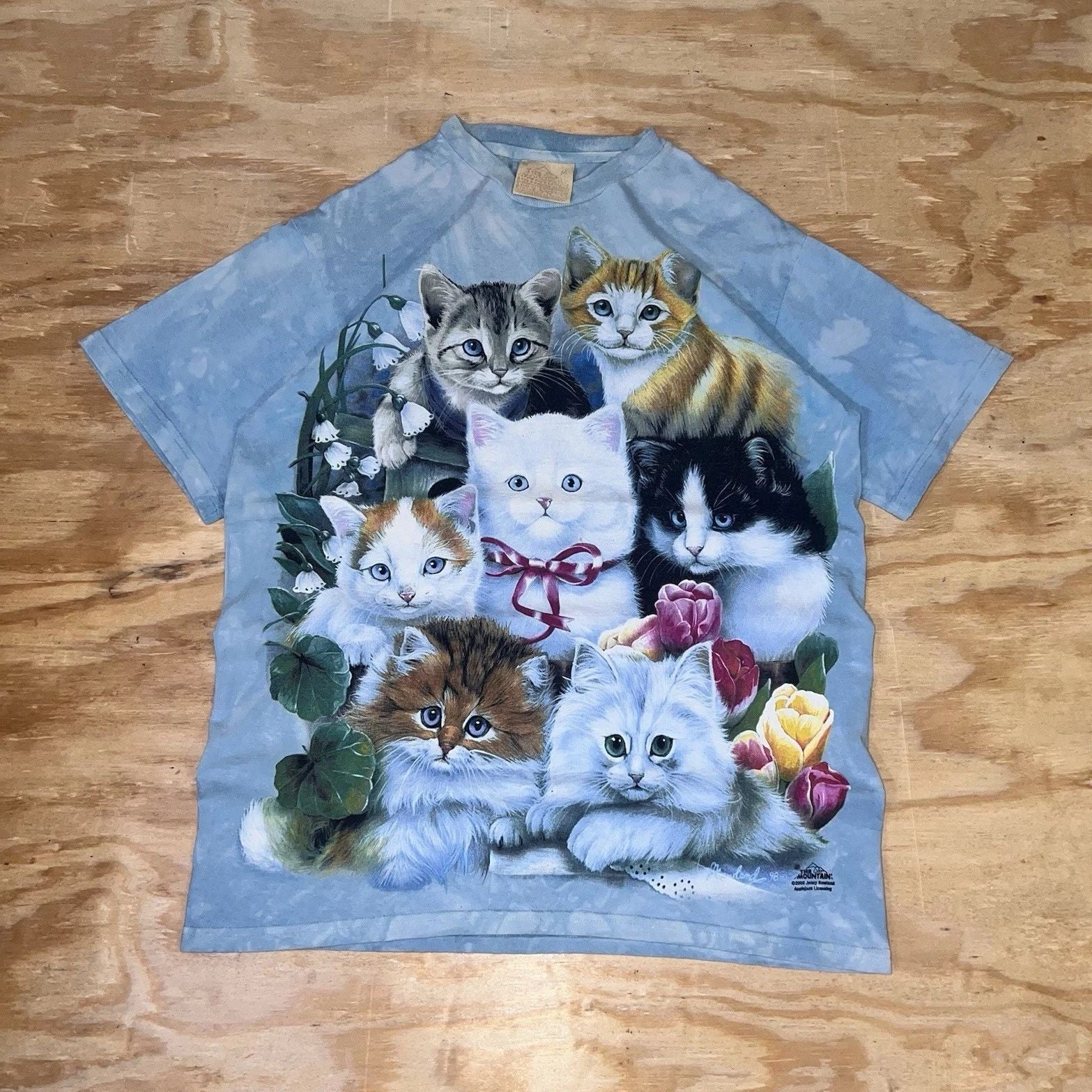 Vintage 2000 Y2K Made In USA The Mountain Cute Kittens T-shirt Grail Size M Unisex T-shirt, Sweatshirt, Hoodie, Long Sleeve Tee - T-Shirt, Sweatshirt, Hoodie