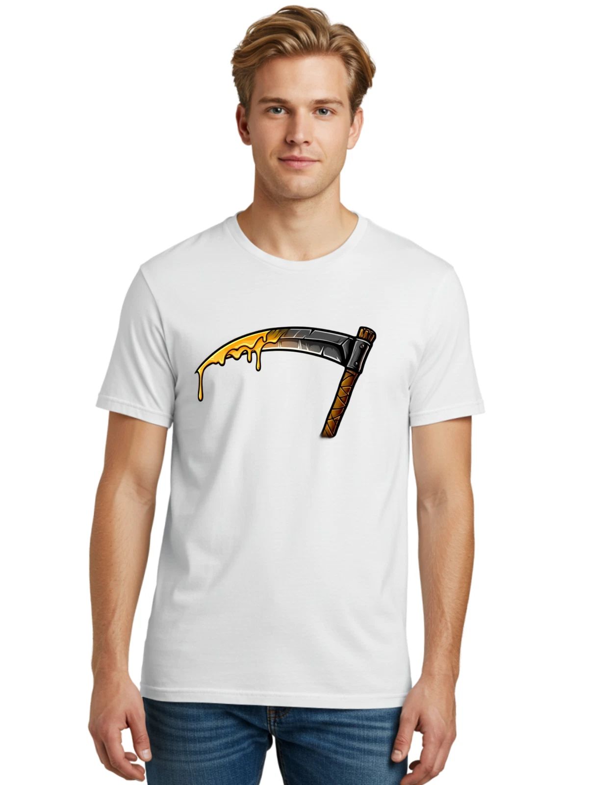 Bloody-Scythe Mens Graphic Tee, 100% Cotton, Casual Summer Wear Unisex T-shirt, Sweatshirt, Hoodie, Long Sleeve Tee - T-Shirt, Sweatshirt, Hoodie