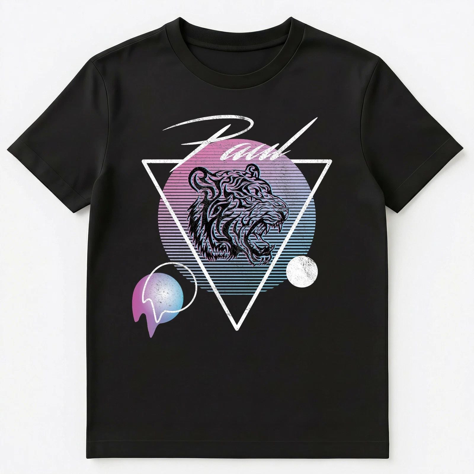 Paul Name Retro Vaporwave Aesthetic Art Style Tiger Unisex T-Shirt Unisex T-shirt, Sweatshirt, Hoodie, Long Sleeve Tee - T-Shirt, Sweatshirt, Hoodie