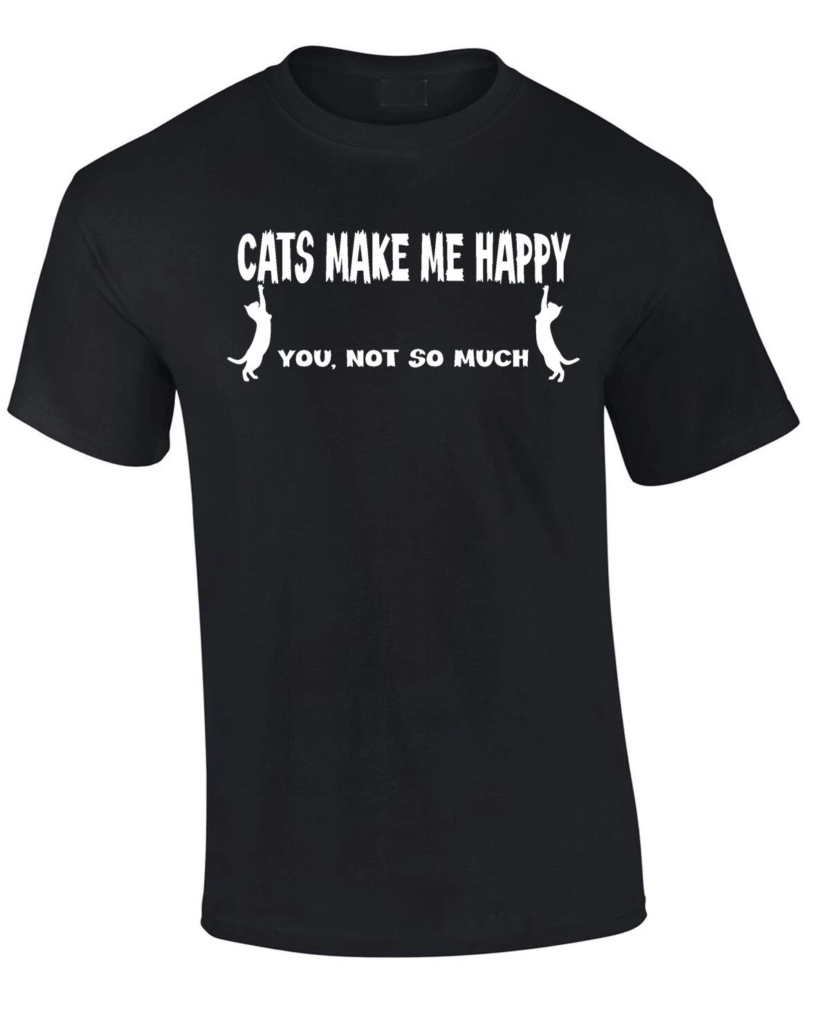 Cats make happy T-Shirt Men's Cat Lover Feline Gift Funny Cute Unisex T-shirt, Sweatshirt, Hoodie, Long Sleeve Tee - T-Shirt, Sweatshirt, Hoodie