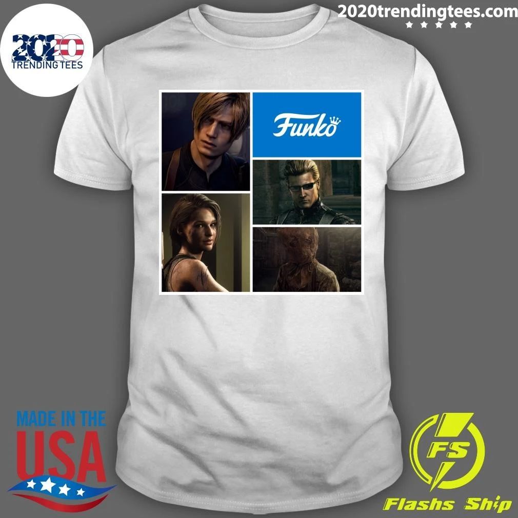 Leon Kennedy, Jill Valentine, Dr. Salvador (Chainsaw Man) and Wesker Shirt Unisex T-shirt, Sweatshirt, Hoodie, Long Sleeve Tee - T-Shirt, Sweatshirt, Hoodie