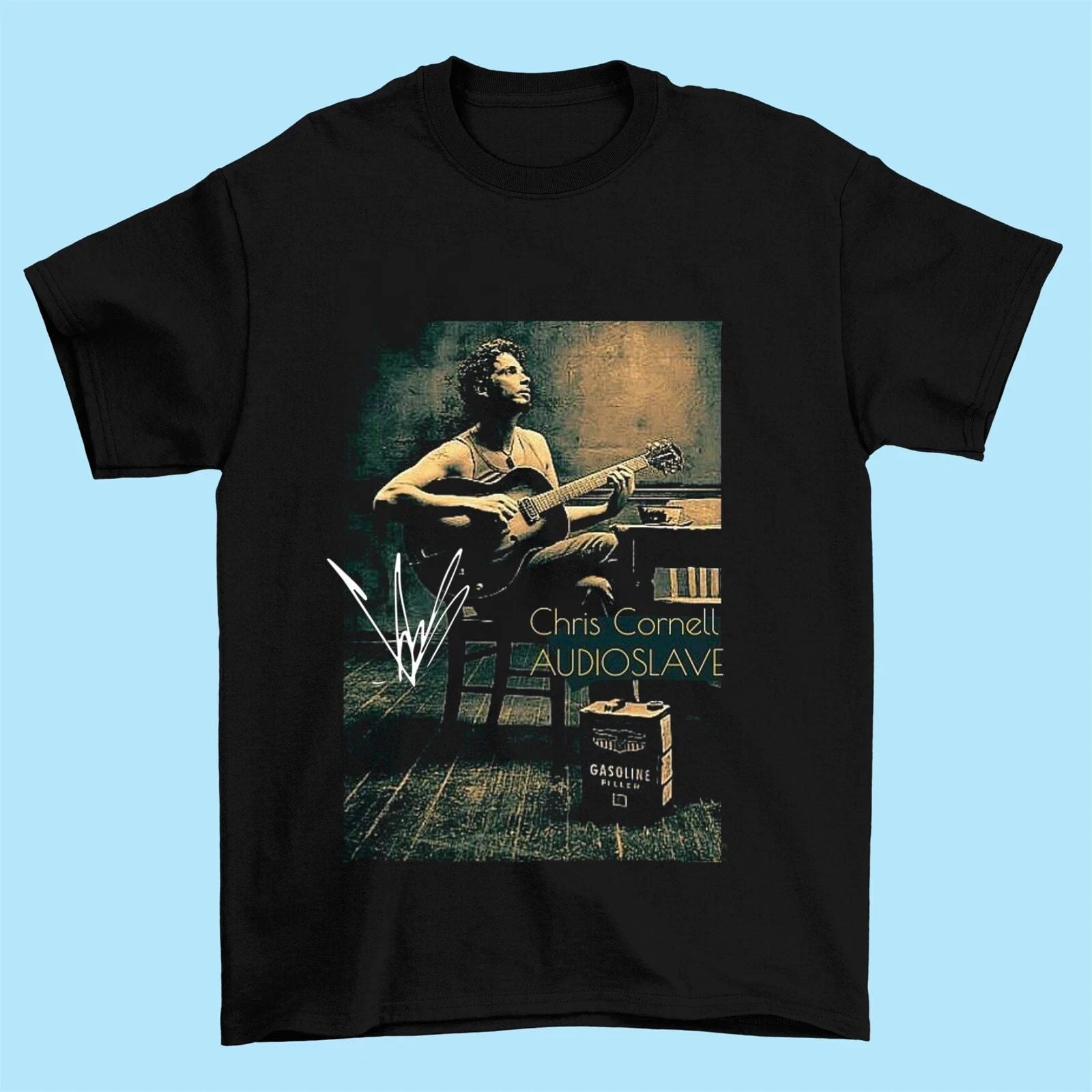 Singer CHRIS CORNELL Signature T Shirt Black Short Sleeve All Size S-5XL Unisex T-shirt, Sweatshirt, Hoodie, Long Sleeve Tee - T-Shirt, Sweatshirt, Hoodie