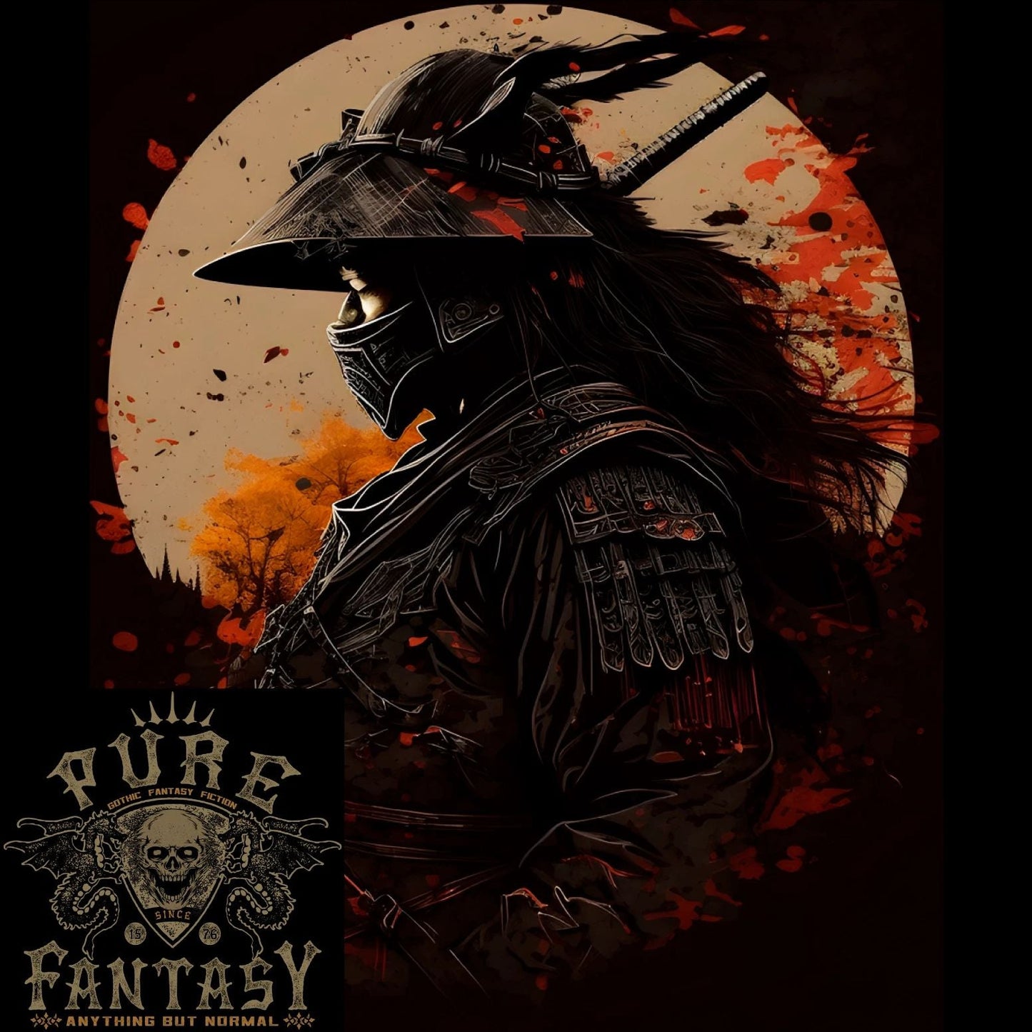 Samurai Storm Japanese Fantasy Warrior Mens Light Cotton T-Shirt Unisex T-shirt, Sweatshirt, Hoodie, Long Sleeve Tee - T-Shirt, Sweatshirt, Hoodie