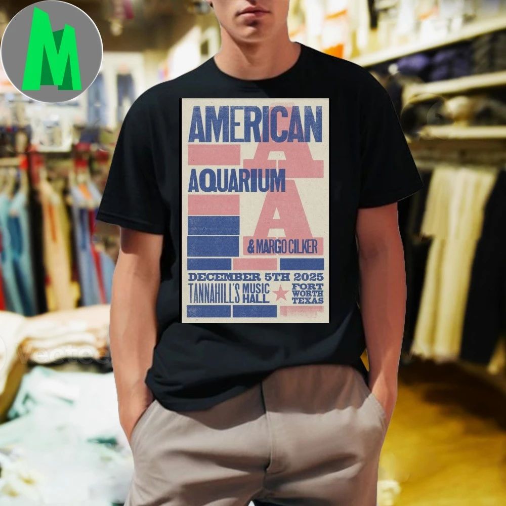 American Aquarium Fort Worth Dec 5 2025 Poster - Adult & Kids T-Shirts, Sweatshirts & Hoodies apparel design preview 1