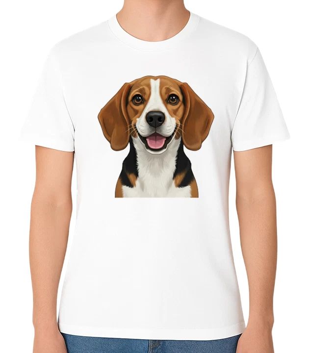 Happy Beagle Dog T-Shirt Portrait Cute Pet Lover Gift Unisex Tee Unisex T-shirt, Sweatshirt, Hoodie, Long Sleeve Tee - T-Shirt, Sweatshirt, Hoodie