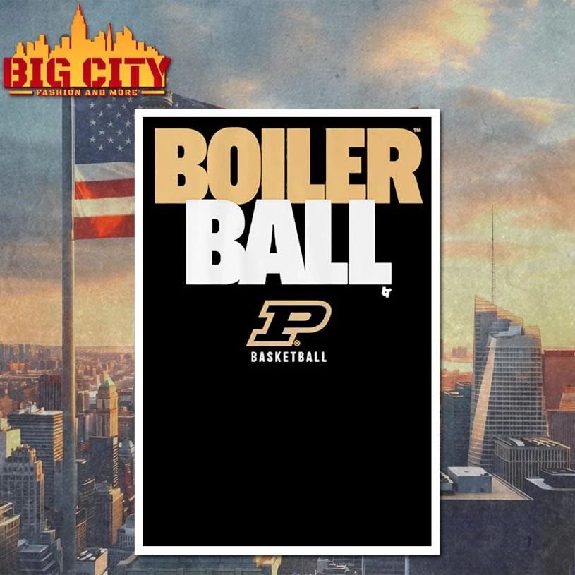 Boiler Ball Text Stack P Basketball Graphic - Adult & Kids T-Shirts, Sweatshirts & Hoodies apparel design preview 4