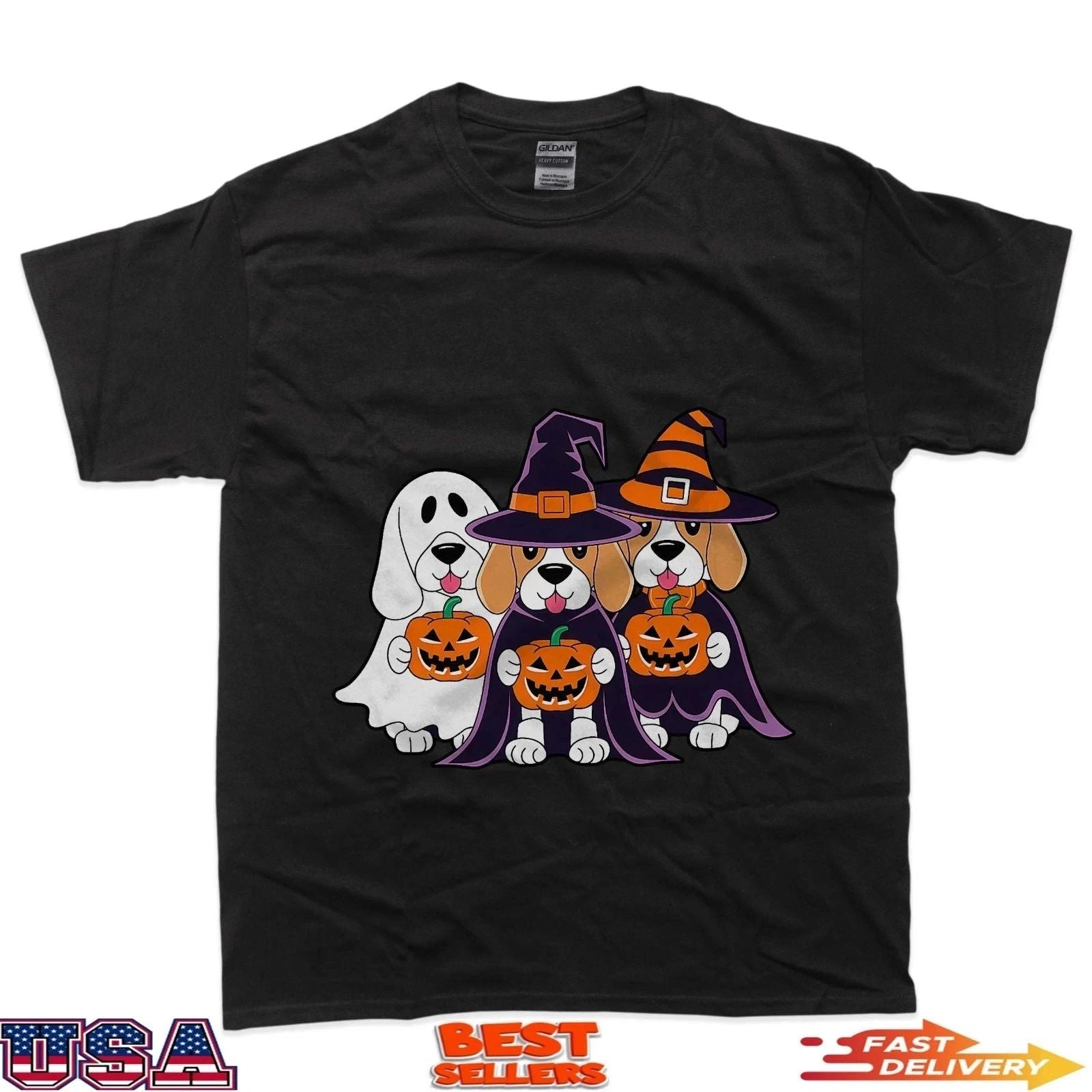 Beagle Ghost Pumpkin Halloween Design for Dog Lovers T-Shirt S-4XL Unisex T-shirt, Sweatshirt, Hoodie, Long Sleeve Tee - T-Shirt, Sweatshirt, Hoodie