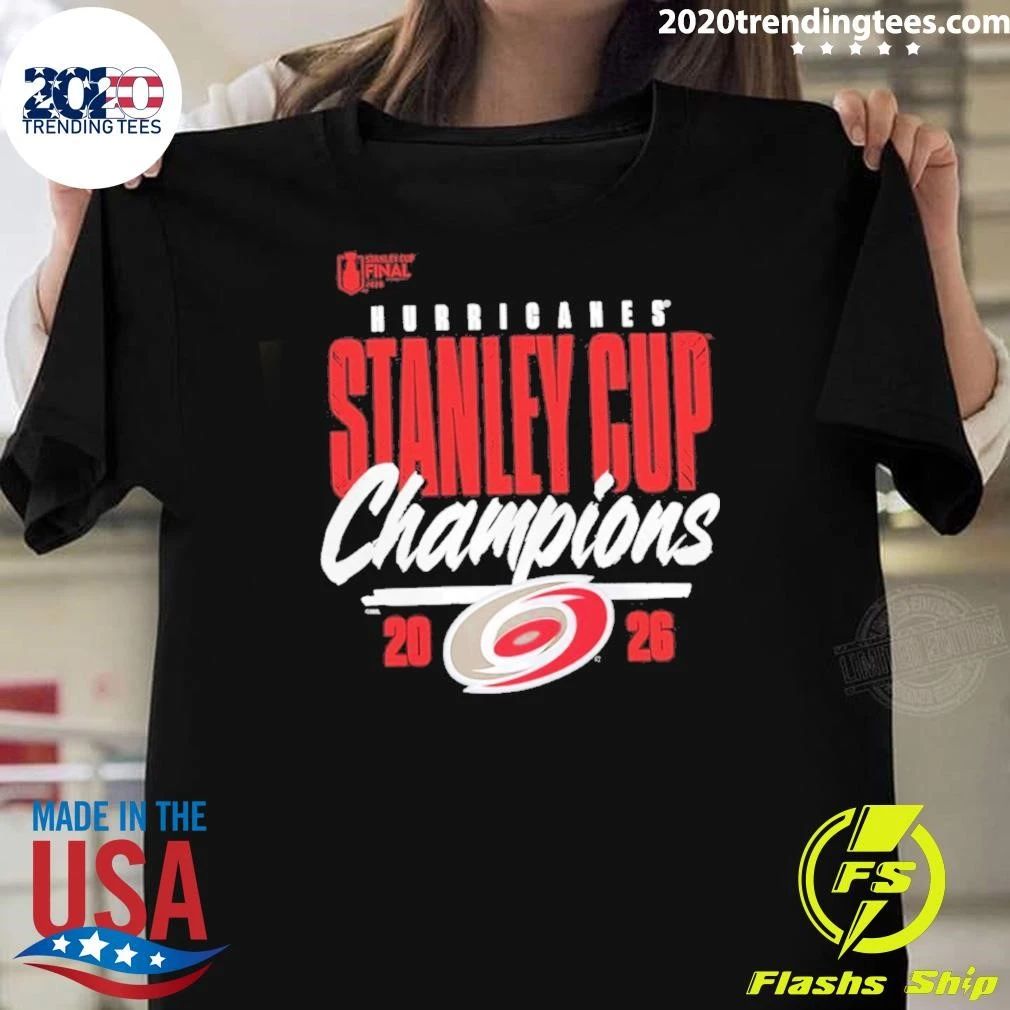 Carolina Hurricanes Red 2026 Stanley Cup Champions Shirt Unisex T-shirt, Sweatshirt, Hoodie, Long Sleeve Tee - T-Shirt, Sweatshirt, Hoodie