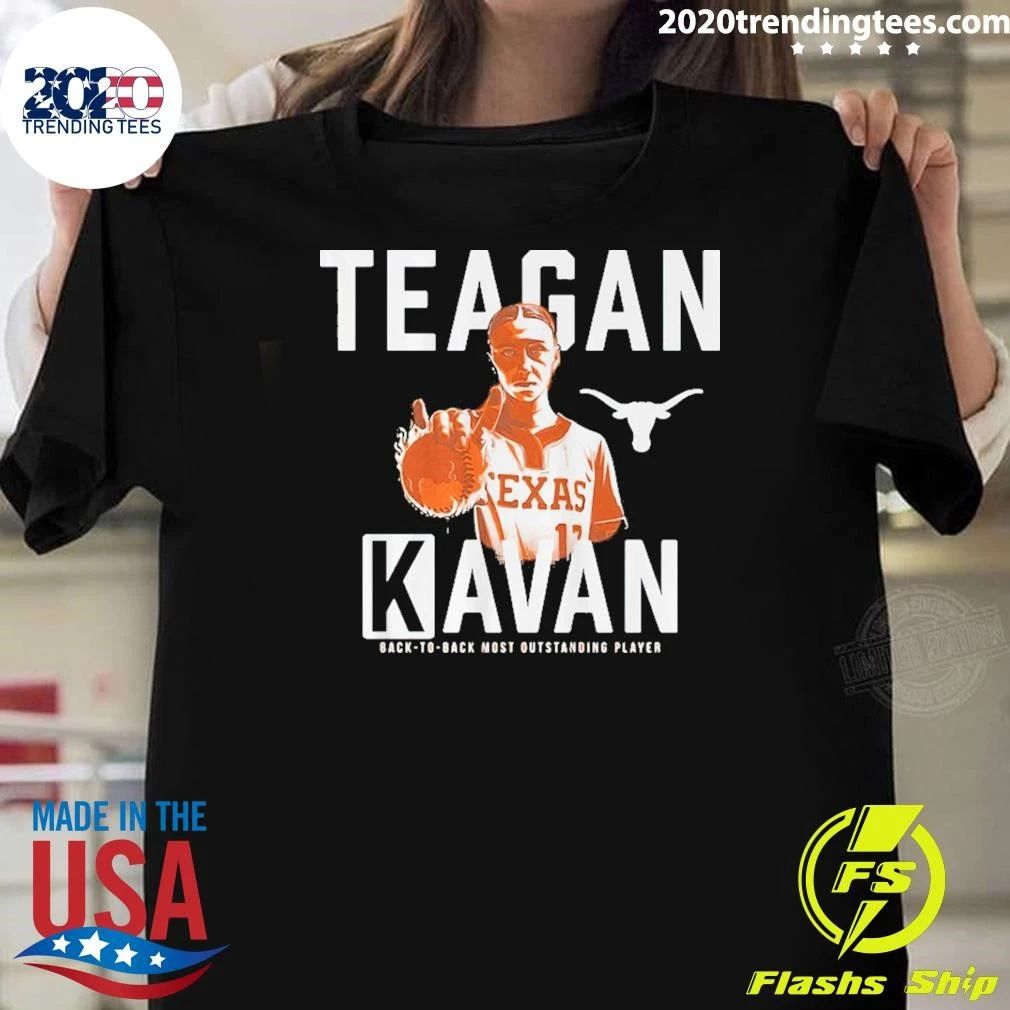 Texas Softball Teagan Kavan K Sign Back-to-back Most Outstanding Player Shirt Unisex T-shirt, Sweatshirt, Hoodie, Long Sleeve Tee - T-Shirt, Sweatshirt, Hoodie