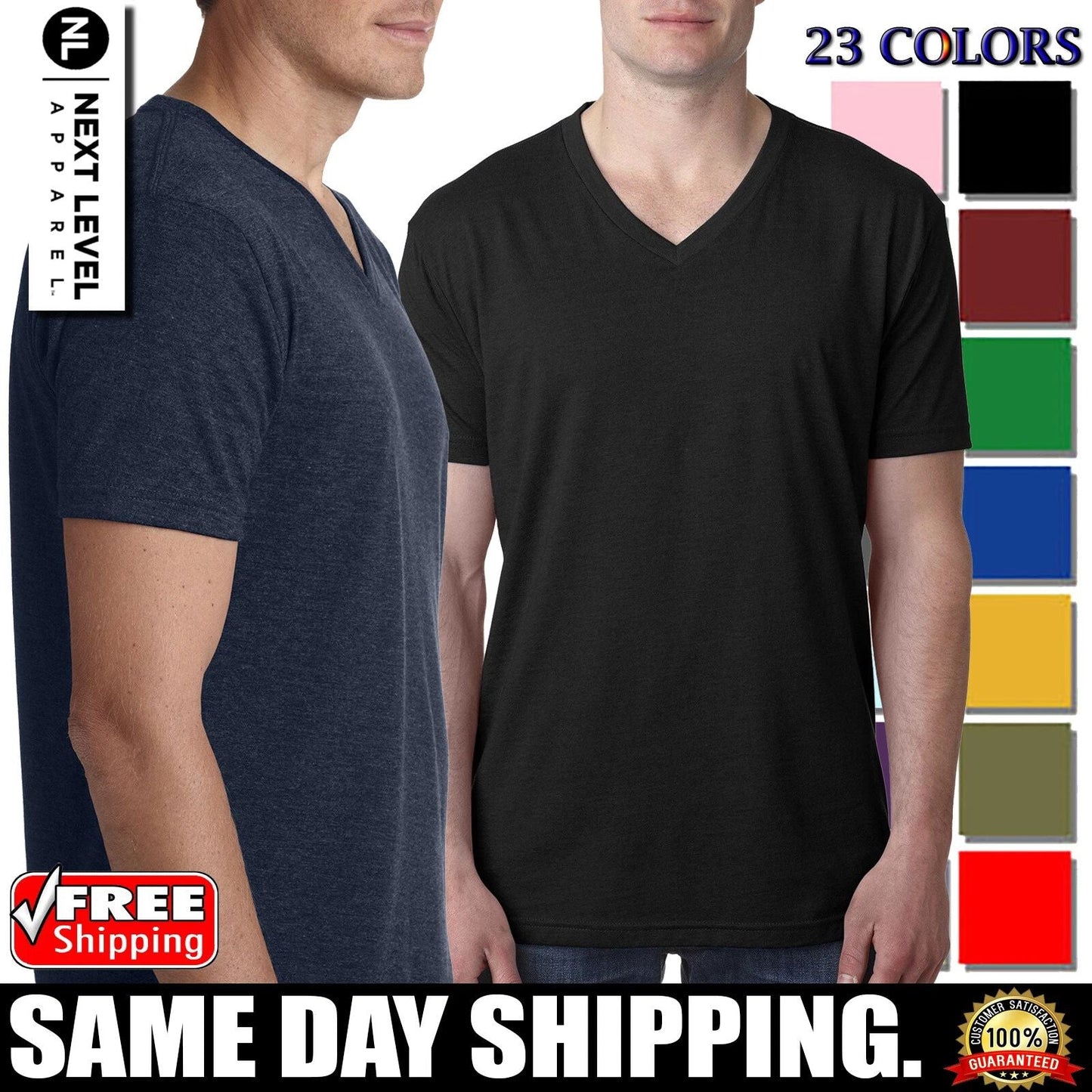 Next Level Apparel 6240 Mens 4.3 oz. CVC V-Neck Short Sleeve T-Shirt S-2XL Unisex T-shirt, Sweatshirt, Hoodie, Long Sleeve Tee - T-Shirt, Sweatshirt, Hoodie