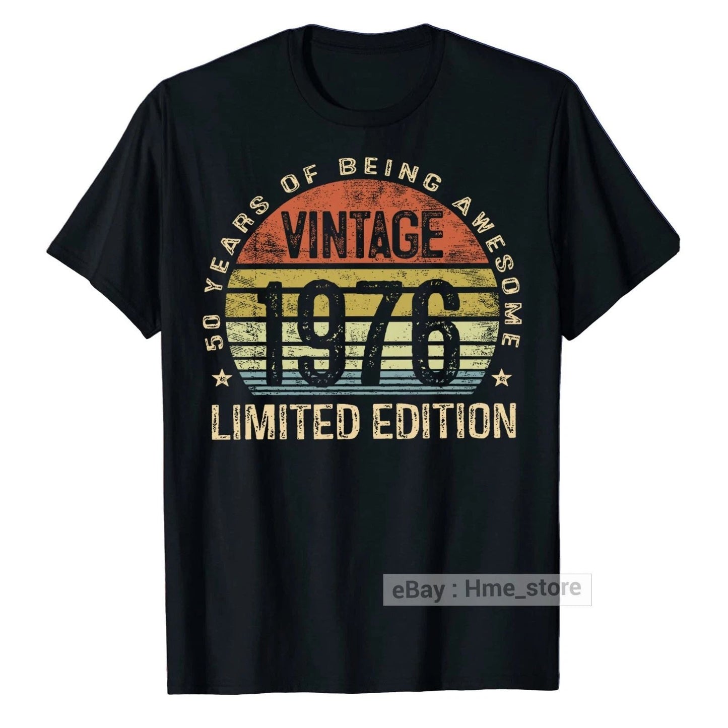 Vintage 1976 Birthday 50 Years Old of Being Awesome T-Shirt 50th Bday Tee Gift Unisex T-shirt, Sweatshirt, Hoodie, Long Sleeve Tee - T-Shirt, Sweatshirt, Hoodie