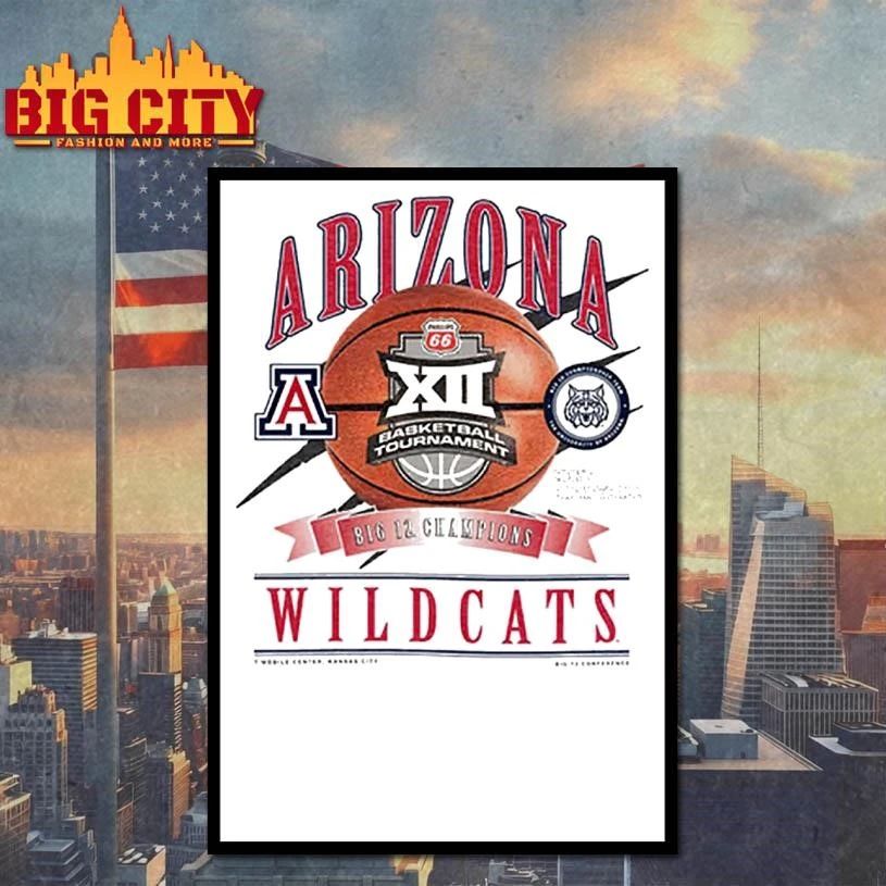 Arizona Wildcats White New Era 2026 Big 12 Men's - Adult & Kids T-Shirts, Sweatshirts & Hoodies apparel design preview 4